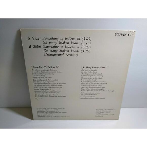 APB Something To Believe In 12" Vinyl Record 1985 UK Import Post-Punk New Wave - Picture 2 of 4